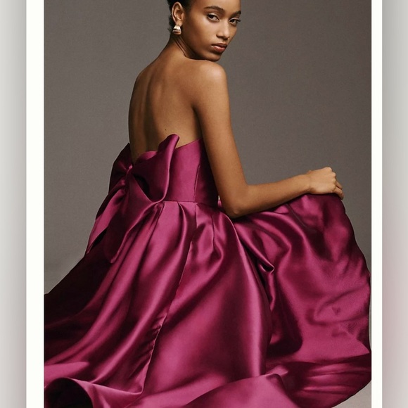 NWOT Hutch Adaleigh Strapless Back-Bow High-Low Maxi Dress - Picture 7 of 16